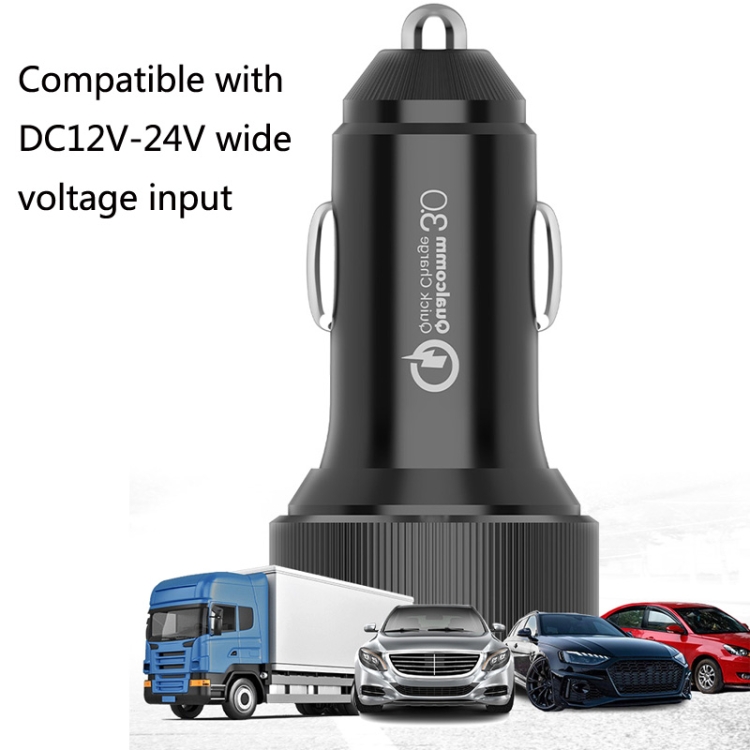 TM328 QIAKEY Dual Port Fast Charge Car Charger - B2
