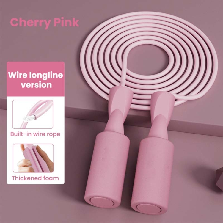2 PCS Dual-use PVC Skipping Rope For Adults And Children, Style: Long Rope (Pink) - 1