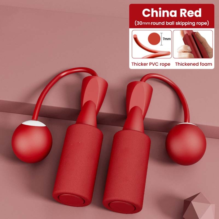 2 PCS Dual-use PVC Skipping Rope For Adults And Children, Style: 30 mm (Red) - 1