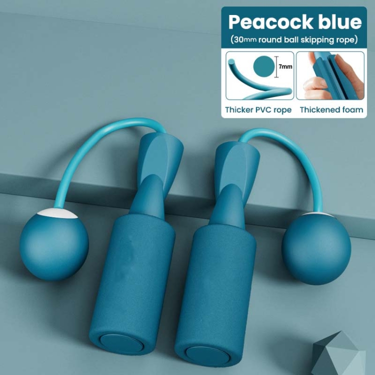 2 PCS Dual-use PVC Skipping Rope For Adults And Children, Style: 30 mm (Blue) - 1