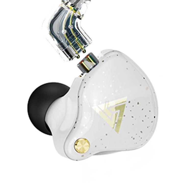QKZ AK6 PRO HiFi Subwoofer In-Ear Wired Headphones with Mic(White) - 1