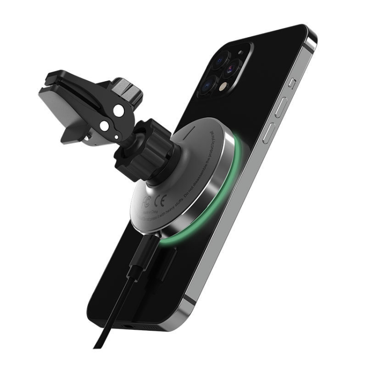MG2 Car Magnetic Wireless Charging Holder For IPhone 12 / 13 Series(Black) - B5