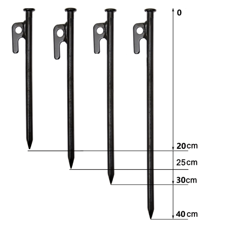4 PCS 20cm Outdoor Camping Windproof Fixed Canopy Ground Nails - B1