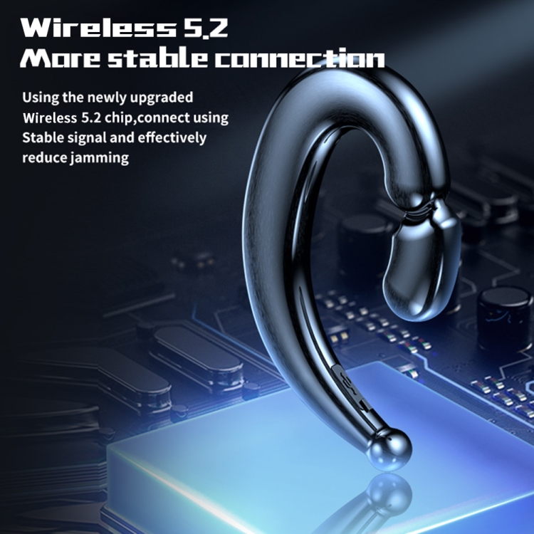 M520 Ear-mounted Stereo Bone Conduction Sports Bluetooth Earphone(White) - B1