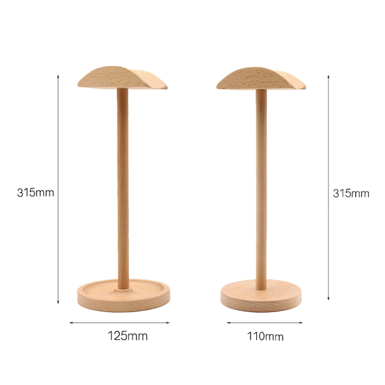 AM-EJZJ001 Desktop Solid Wood Headset Display Stand, Style: A - B2