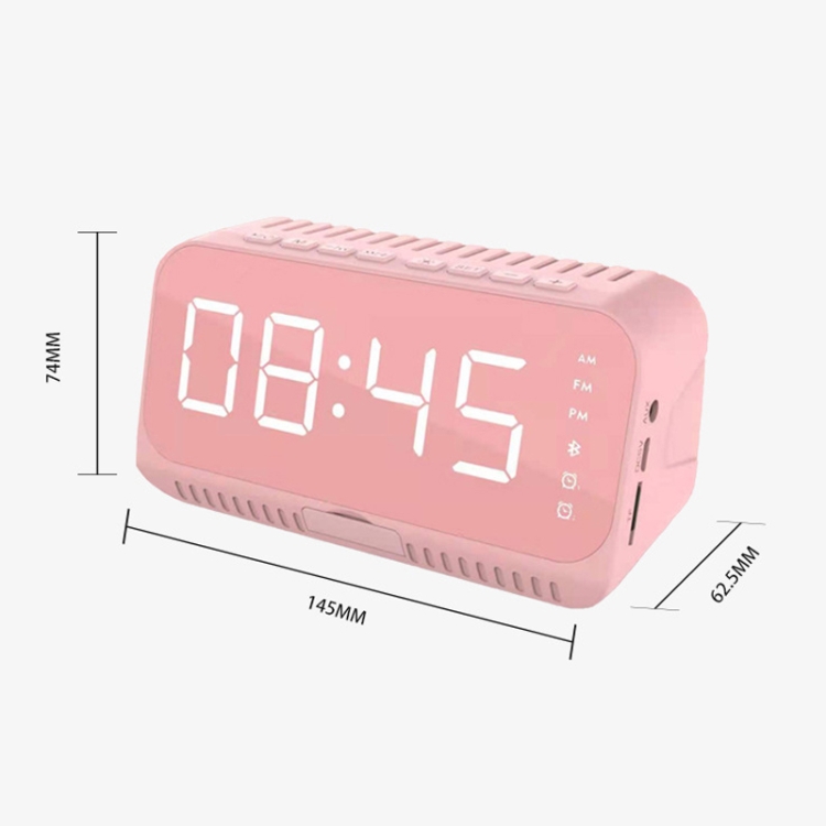 NW-A20 Mini Alarm Clock HIFI Wireless Bluetooth Speaker(White) - B2