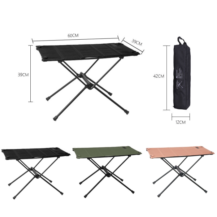 ShineTrip A378 Outdoor Camping Oxford Cloth + Alloy Folding Table(Black) - B1