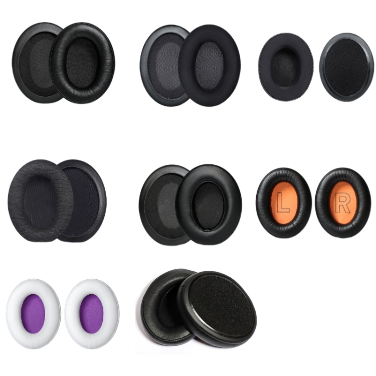 1 Pair Headset Earmuffs For Kingston HyperX Cloud II / Silver / Alpha / Flight / Stinger, Colour: Black Splicing - 1