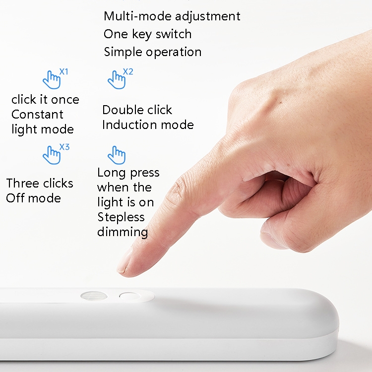 Human Body Sensing Charging Smart LED Light Wireless Night Light, Size: 18cm(White Light 6000K) - B3