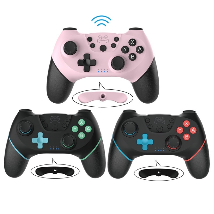 Wireless Bluetooth Gamepad With Macro Programming For Switch Pro, Product color: Black Left Red - B5