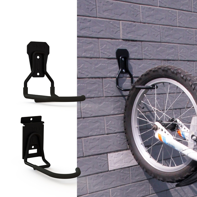 2 PCS Bicycle Hook Metal Wall Garage Bicycle Rack 830 On Wall(Black) - B3