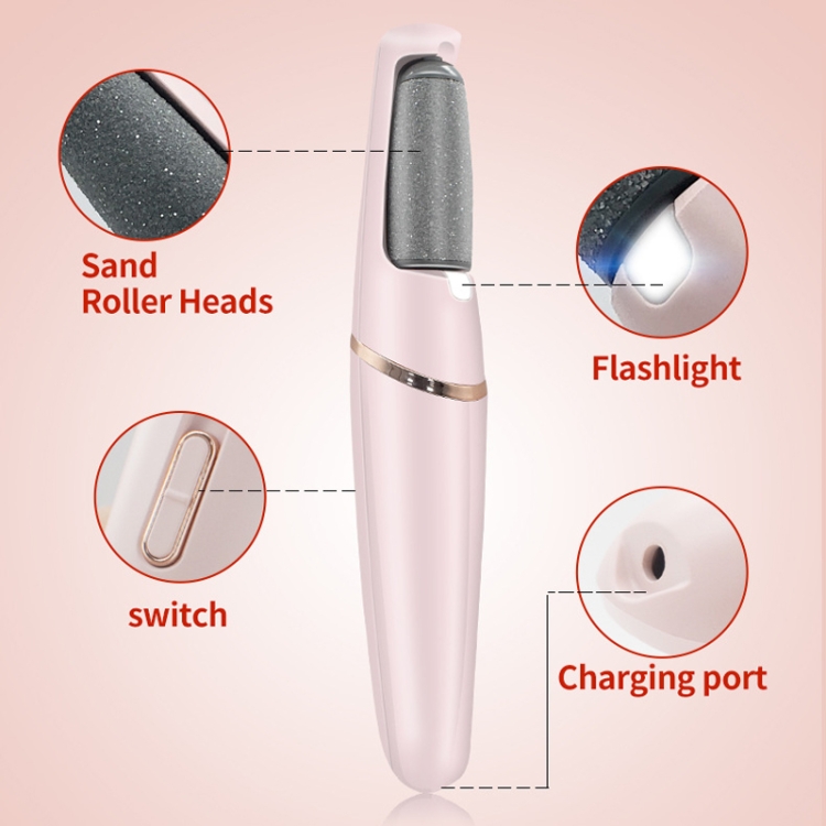 803 Household USB Electric Foot Grinder(Pink) - B3