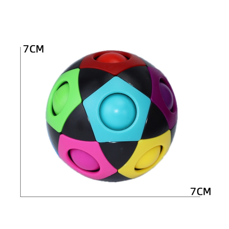 2 PCS 12 Hole Decompression Football Rainbow Ball Cube(White ) - B2