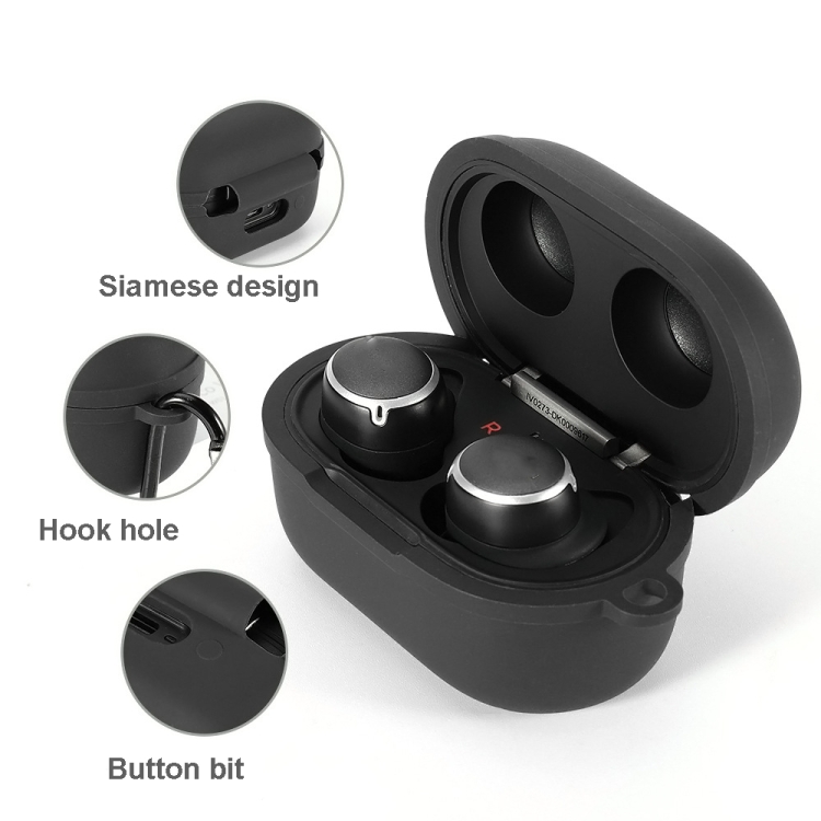 2 PCS Earphone Silicone Protective Case For AKG N400NC(Black) - B2