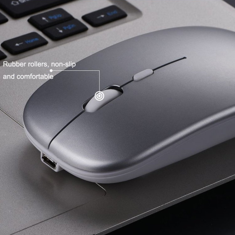 C7002 2400DPI 4 Keys Colorful Luminous Wireless Mouse, Color: Dual-modes White - B3