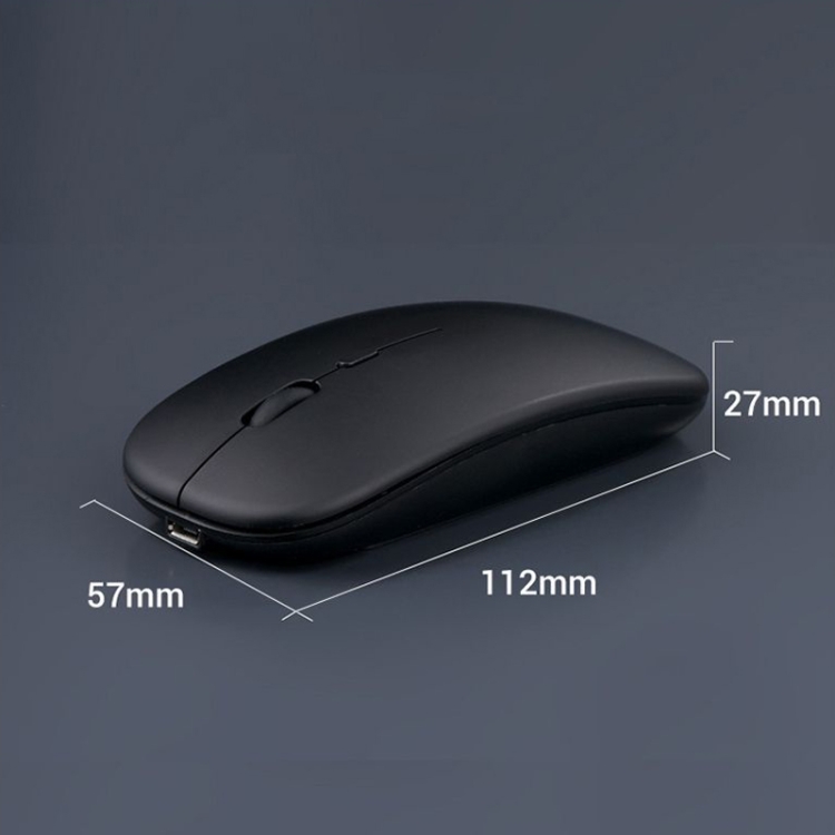 C7002 2400DPI 4 Keys Colorful Luminous Wireless Mouse, Color: Dual-modes Black - B2