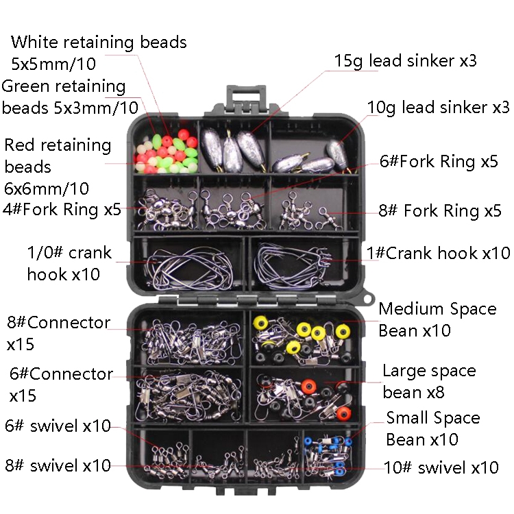 160 PCS / Set Road Squid Hook Accessories Set - 1
