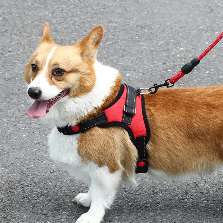 K9 Dog Adjustable Chest Strap, Size: XL(Breathable Red) - B4