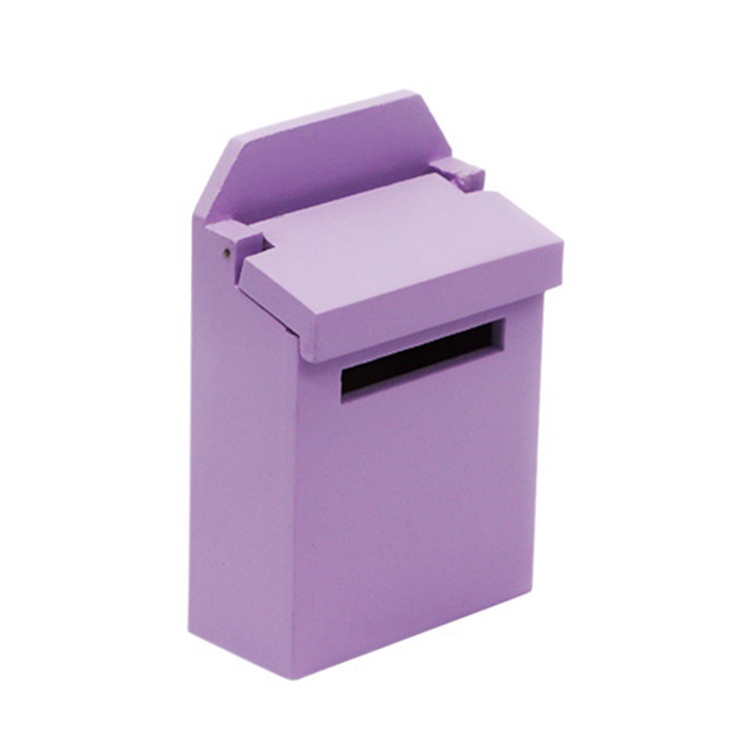 Dollhouse Miniature Wooden Mail Box 1//12 Scale Purple