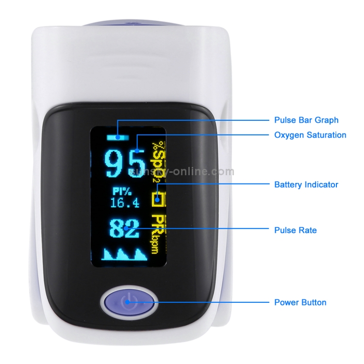 SUNSKY - AB-80 Precision Finger Pulse Oximeter Blood Oxygen Monitor(Purple)