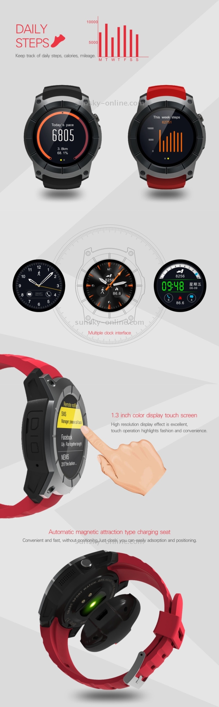 s958 gps smart sport watch