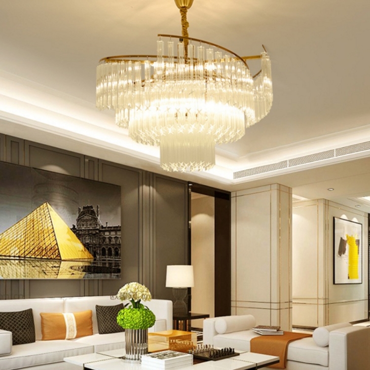 Sunsky Modern Chandelier Modern Minimalist Dining Room Lamp Creative Personality Living Room Lighting Atmosphere Home Villa Crystal Chandelier 10 Heads 800 X 500mm White Light