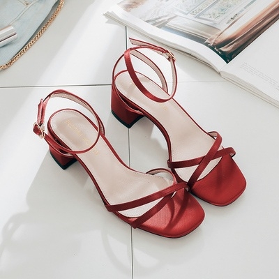 red wine sandals