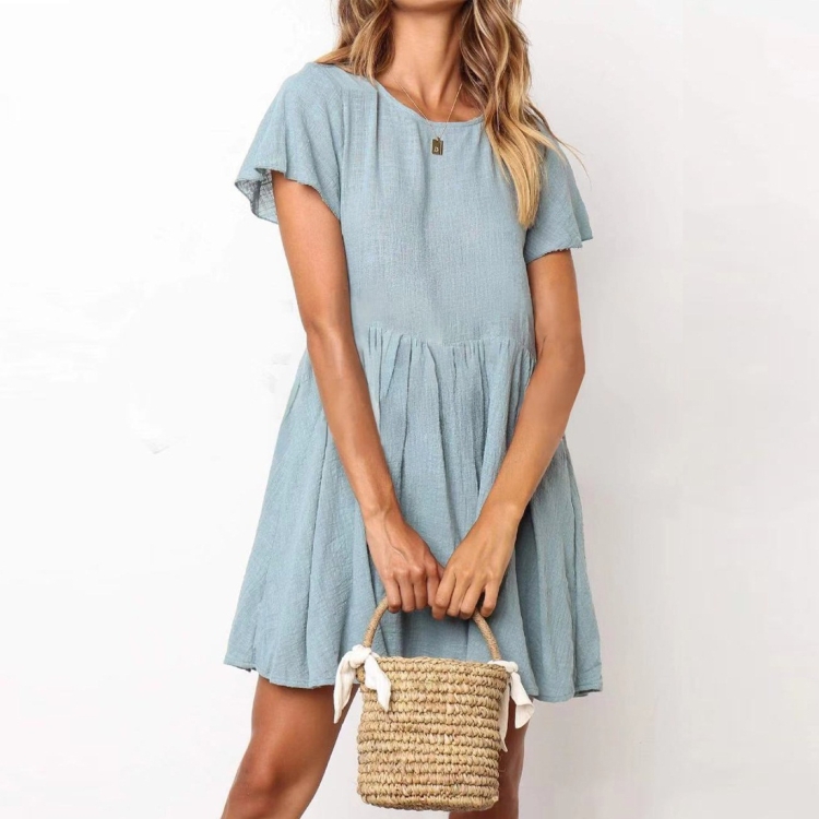 baby blue linen dress