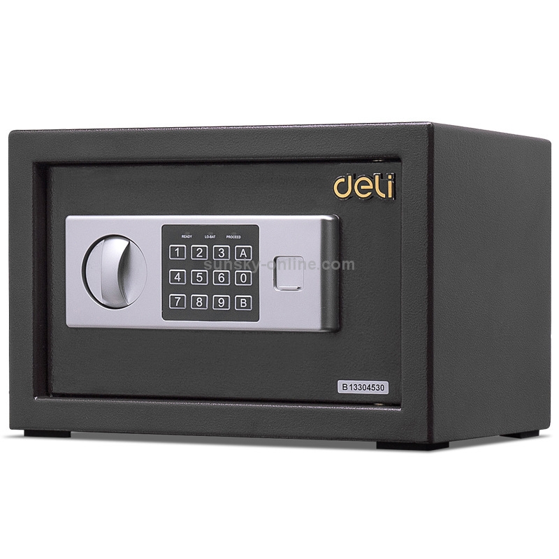 Sunsky Deli Home Office Hotel Mini Electronic Security Lock Box Wall Cabinet Safety Box Black