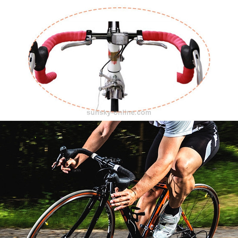 1Pair Road Bike Cycling Sports Bicycle Cork Handlebar Wrap Tape with 2 Bar Plugs