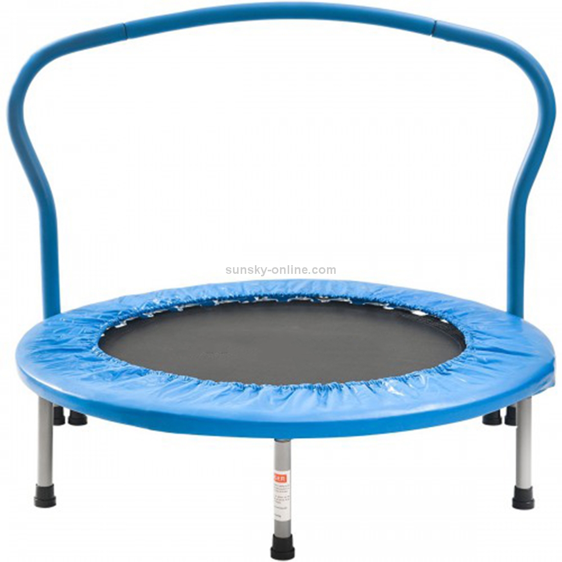 Sunsky Eu Warehouse Merax Foldable Indoor Mini Trampoline Bounce Bed For Children With Armrests Blue