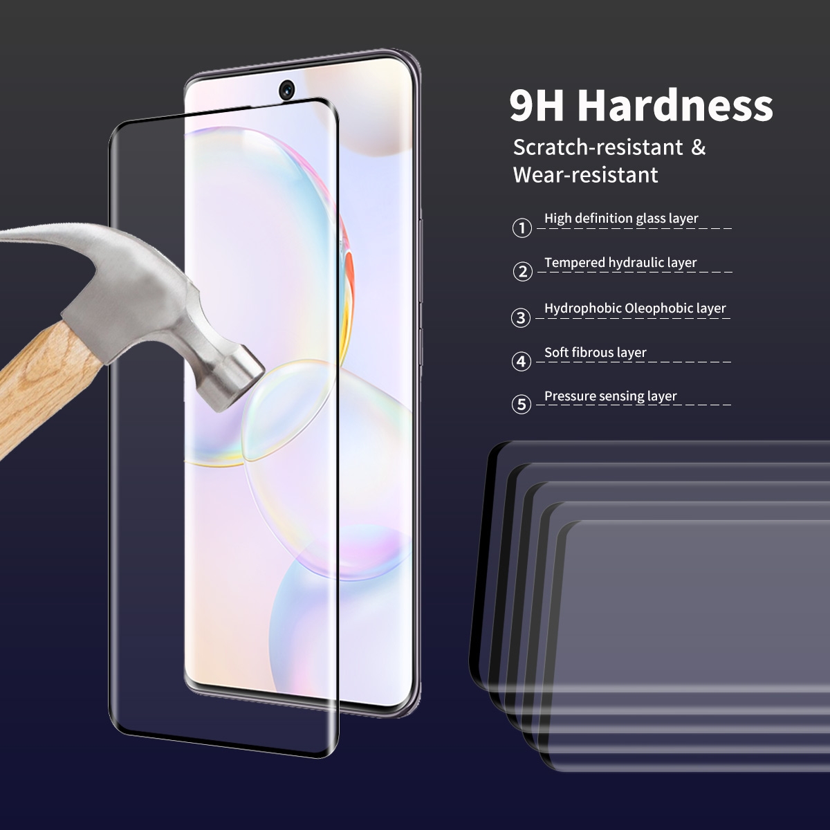 For Honor 50 Glass 3d Full Cover Curved Screen Protector