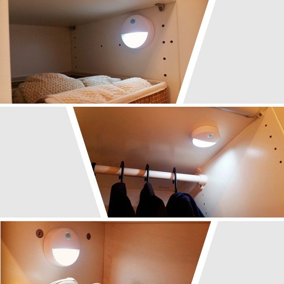 SUNSKY - 2 LED PIR Sensor de movimiento LED Novedad Iluminación pared