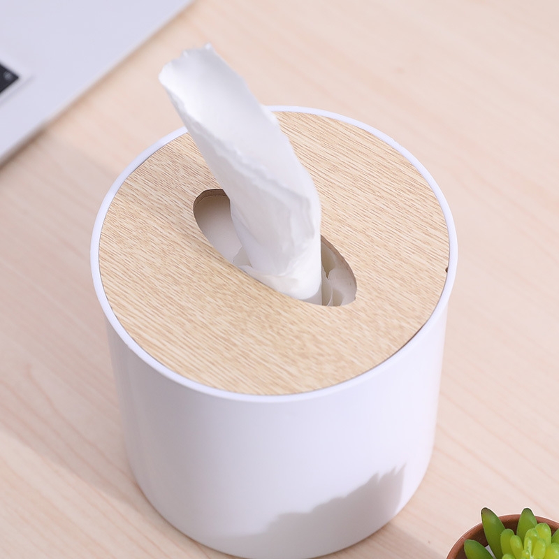 round tissue box