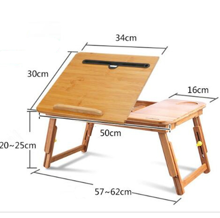 Sunsky Nanzhu Folding Computer Table Bed Card Slot Laptop Table