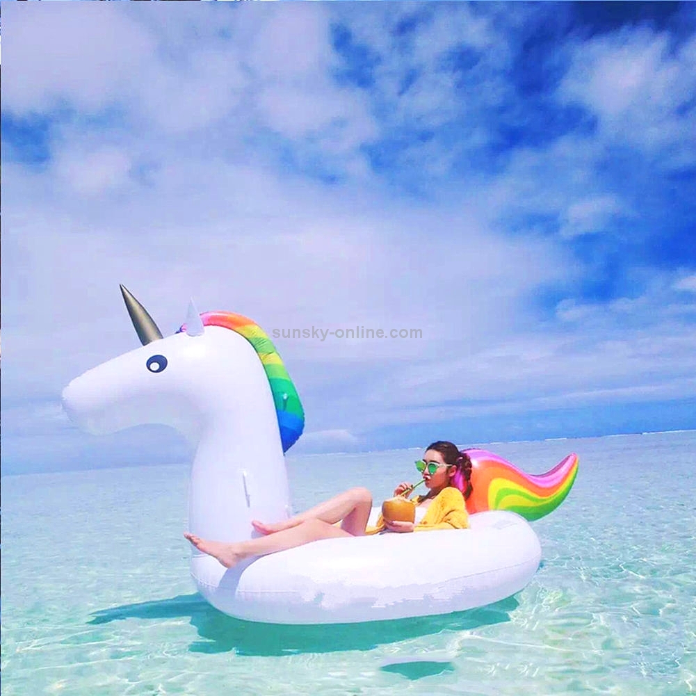 SUNSKY - Inflatable Unicorn Shaped Floating Mat Swimming Ring, Inflated ...