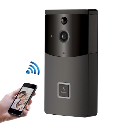 

B10 2.4GHz Wireless Intelligent Doorbell 720P WiFi Video Doorbell Visual Camera Doorbell Intercom Home Security Safe, Support PIR Detection / Night Vision / Mobile Phone APP(Black)