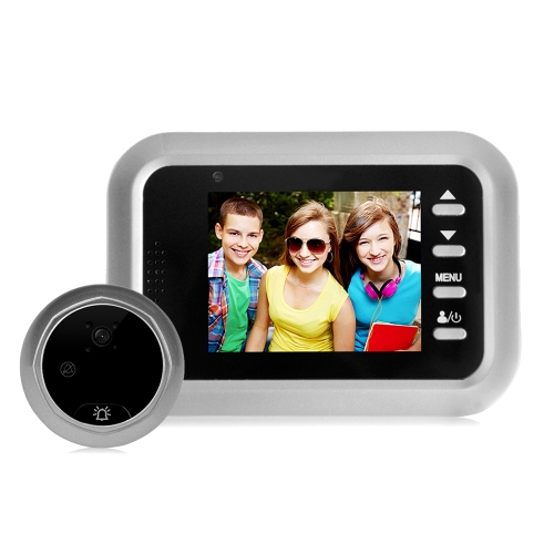 

W8-S 2.4 inch Screen 2.0MP Security Camera No Disturb Peephole Viewer, Support TF Card(Silver)