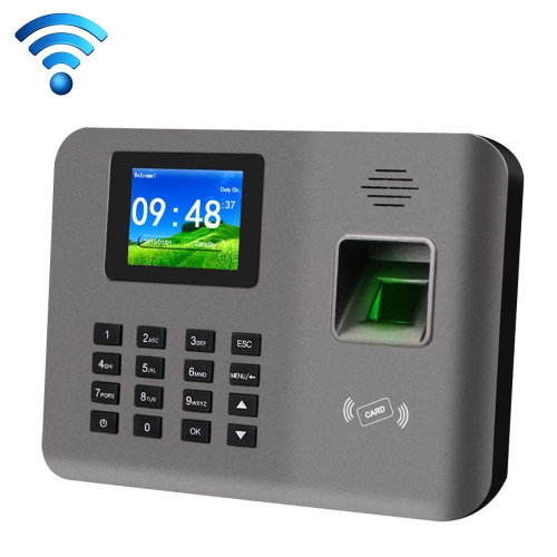 

Realand AL325D Fingerprint Time Attendance with 2.4 inch Color Screen & ID Card Function & WiFi & Battery