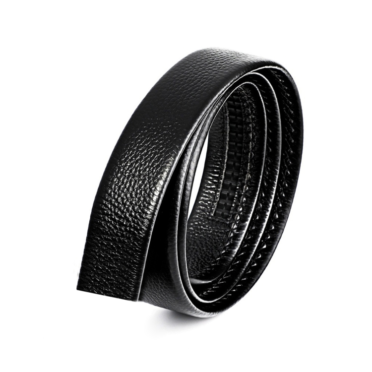 

Men Casual Genuine Leather Belt Waistband, Length: 110cm(Black)