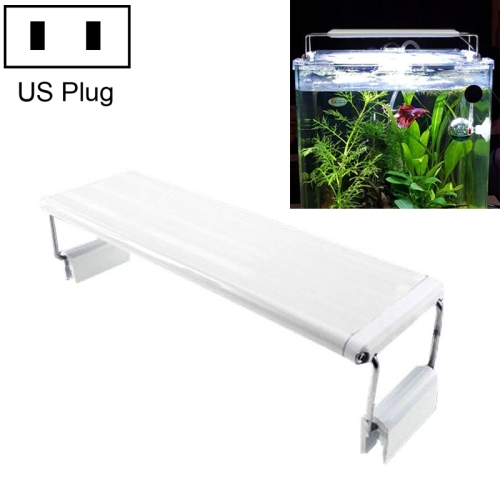

XY-30K Aquarium Glass Fish Tank LED Aquatic Bracket Lamp, US Plug (White)