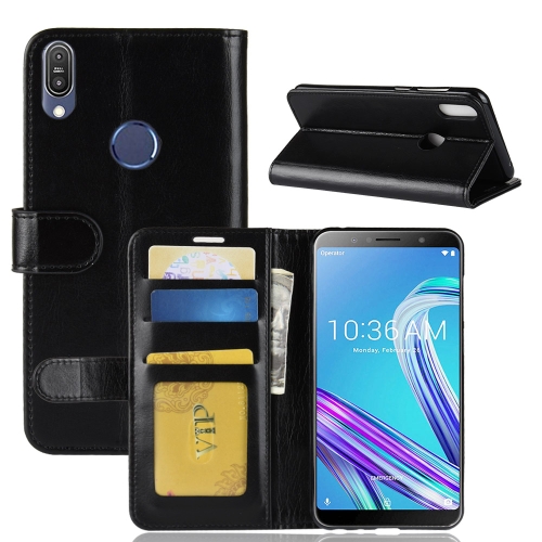 

Crazy Horse Texture Horizontal Flip Leather Case for Asus Zenfone Max Pro (M1) ZB601KL, with Wallet & Holder & Card Slots(Black)