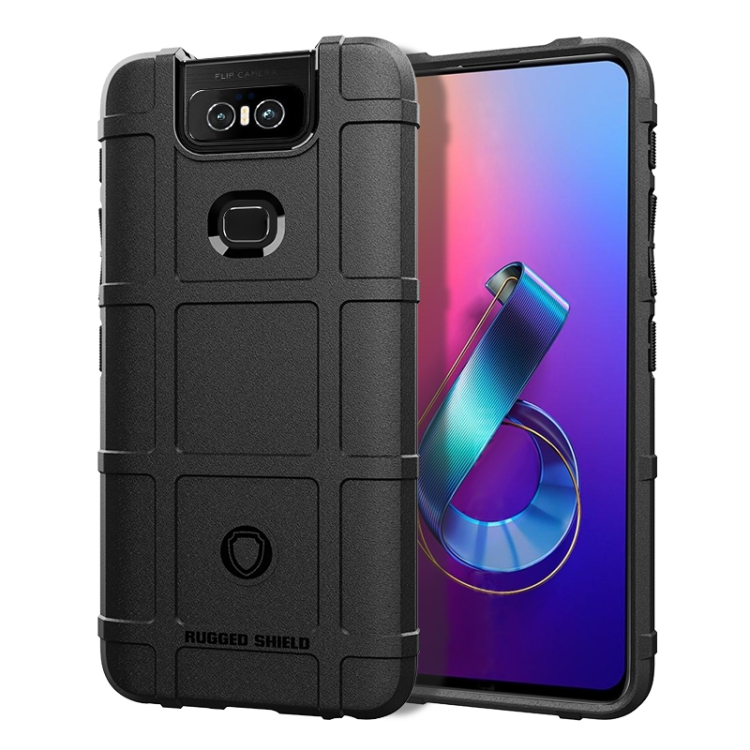 

Shockproof Protector Cover Full Coverage Silicone Case for Asus Zenfone 6 (Black)