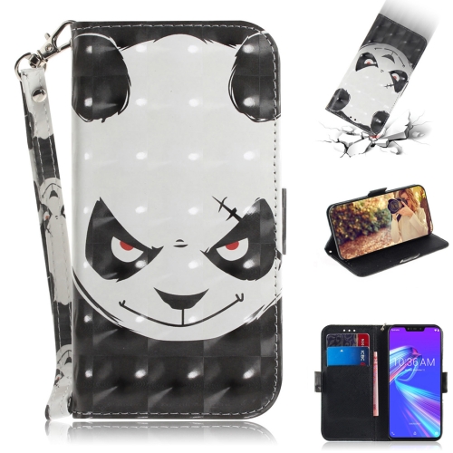 

3D Colored Drawing Angry Bear Pattern Horizontal Flip Leather Case for Asus Zenfone Max (M2) ZB633KL, with Holder & Card Slots & Wallet