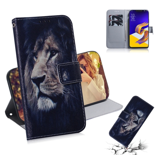 

Lion Pattern Coloured Drawing Horizontal Flip Leather Case for Asus Zenfone 5z ZS620KL / Zenfone 5 ZE620KL, with Holder & Card Slots & Wallet