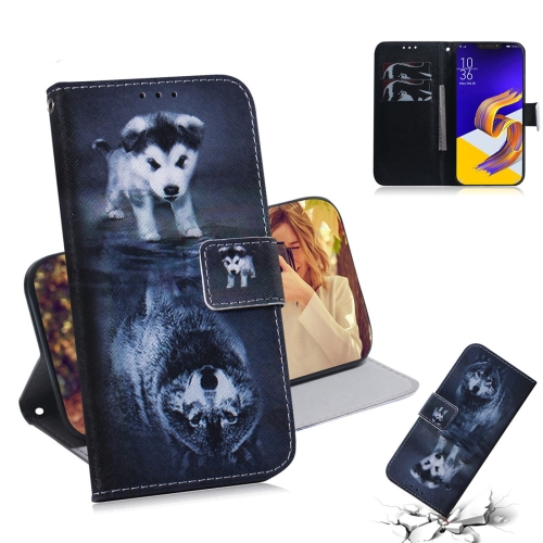 

Wolf and Dog Pattern Coloured Drawing Horizontal Flip Leather Case for Asus Zenfone 5z ZS620KL / Zenfone 5 ZE620KL, with Holder & Card Slots & Wallet