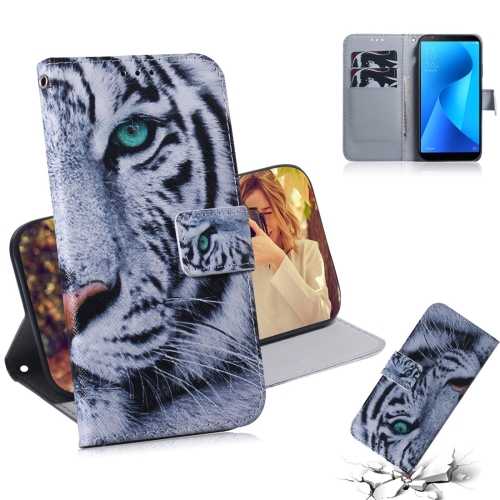 

Tiger Pattern Coloured Drawing Horizontal Flip Leather Case for Asus Zenfone Max Plus (M1) ZB570TL, with Holder & Card Slots & Wallet