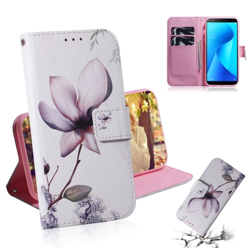 

Magnolia Flower Pattern Coloured Drawing Horizontal Flip Leather Case for Asus Zenfone Max Plus (M1) ZB570TL, with Holder & Card Slots & Wallet