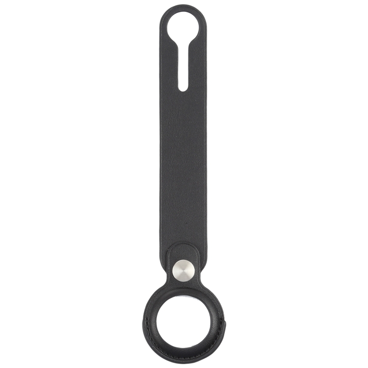 

Anti-scratch PU Leather Case Cover with Hang Loop for AirTag(Black)