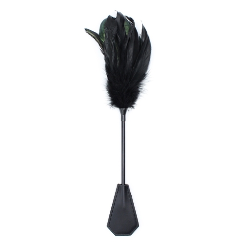 funadd sex feather tickler whip crop hand slapper paddle(black)